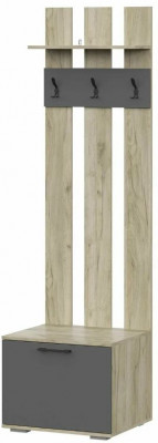 мс для прихожей Бостон ВШ-2 дуб крафт серый/серый графит