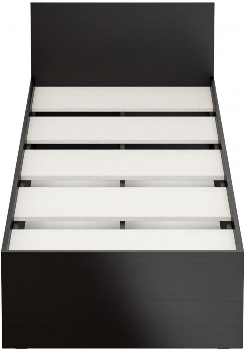 Стандарт Кровать 0800, цвет венге, ШхГхВ 83,5х203,5х70 см., сп.м. 800х2000 мм., без матраса, основание есть