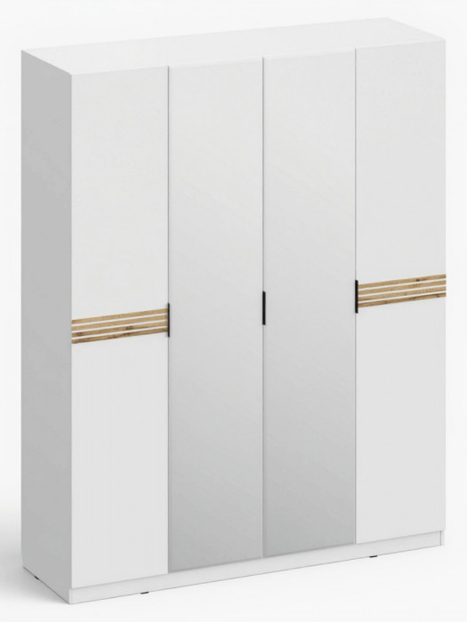 Модульная спальня Нао, набор №4, Дуб вотан/Графит (Профиль МДФ Дуб вотан)