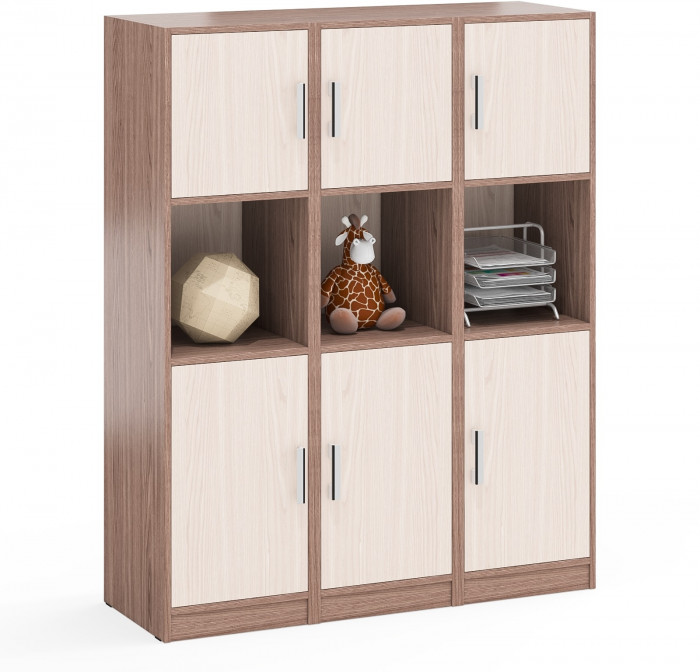 Три Пенала С-МД-СК9П к компьютерному столу С-МД-СК9, ясень шимо светлый/ясень шимо тёмный