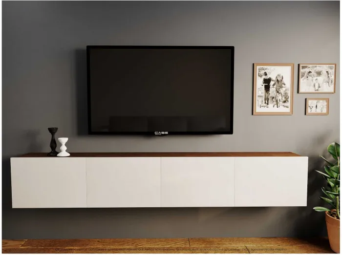 Тумба под ТВ Лия-3 Венге/Белый глянец, склад