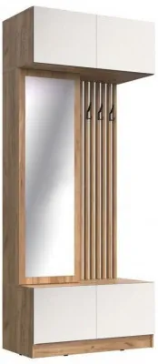 Прихожая Роджинамиф (Белый глянец, Дуб Крафт Золотой)