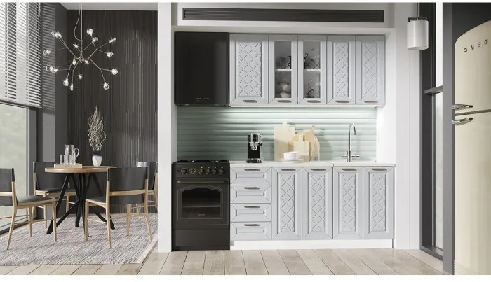 Кухня МДФ Агава 1600, Акация белая