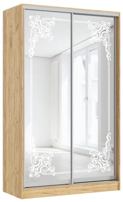 Шкаф-купе Тринити-1 (1,35 м), Дуб крафт золотой