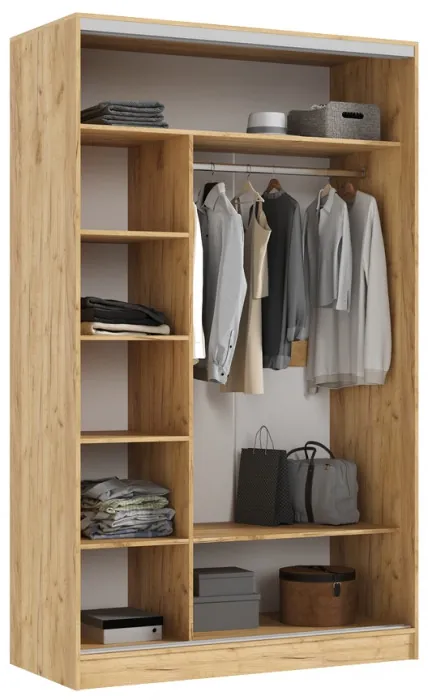 Шкаф-купе Тринити-1 (1,35 м), Дуб крафт золотой