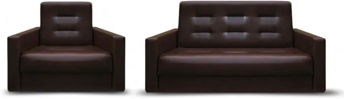 Диван Аккорд 140 коричневый пружинный блок Боннель