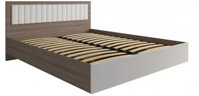 МС Роза Кровать 140, Орех Франклин карамель/Бежевый скин