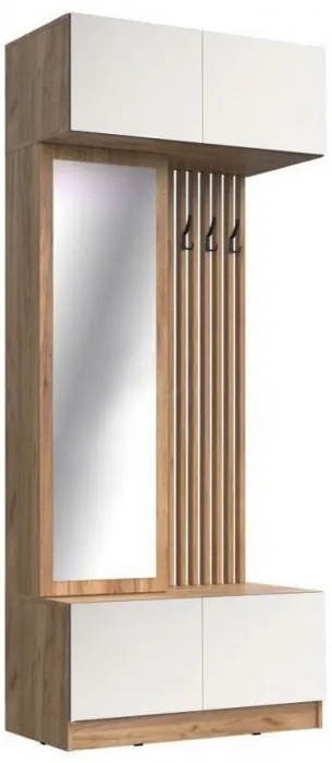 Модульная прихожая Роджинамиф, композиция 3 (Графит, Дуб Крафт Золотой)