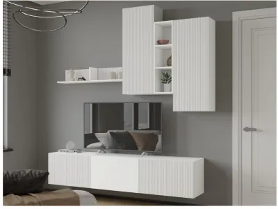 Гостиная Сириния, композиция 1, МДФ белый снег