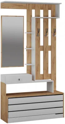 Ямайка Центральная секция ЯПЦС-1 (1100*2100*350) дуб крафт золотой/белый