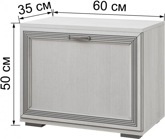 Ливорно Тумба ЛТ-30 ясень анкор светлый патина серебро