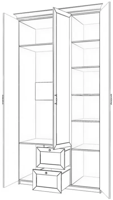 Спальня Бэль 3 Слоновая кость