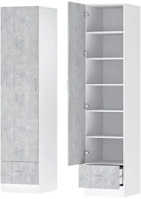 Детский Пенал Бриз ЛДСП, Белый/Цемент светлый