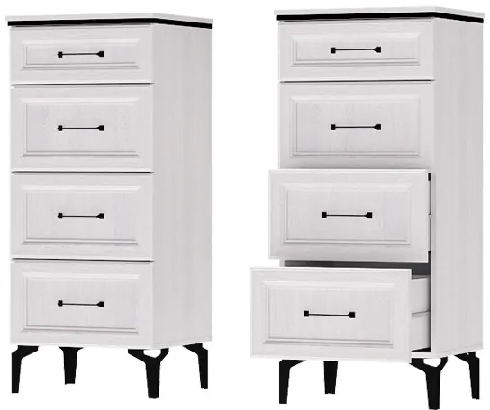 Модульная Спальня Шарм, набор 11, Ясень Анкор Светлый/Экокожа