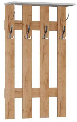 Ямайка Вешалка ЯПВ-1 (700*1200*260) дуб крафт золотой/белый