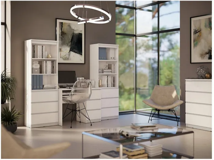 Модульная детская Челси, композиция 5 (Белый глянец, Дуб Сонома)