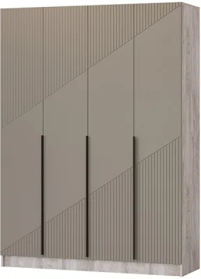 Шкаф Авис 1,6, Дуб эндгрейн/Крема