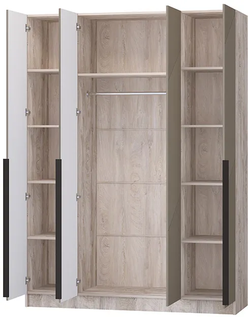 Шкаф Авис 1,6, Дуб эндгрейн/Крема