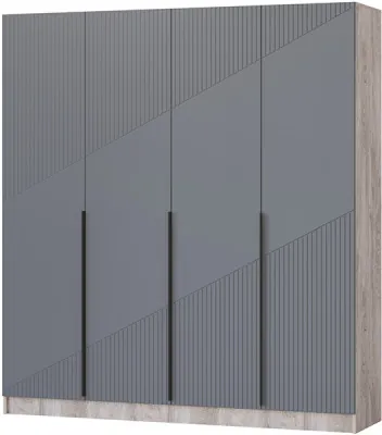 Шкаф Авис 2,0, Дуб эндгрейн/Графит