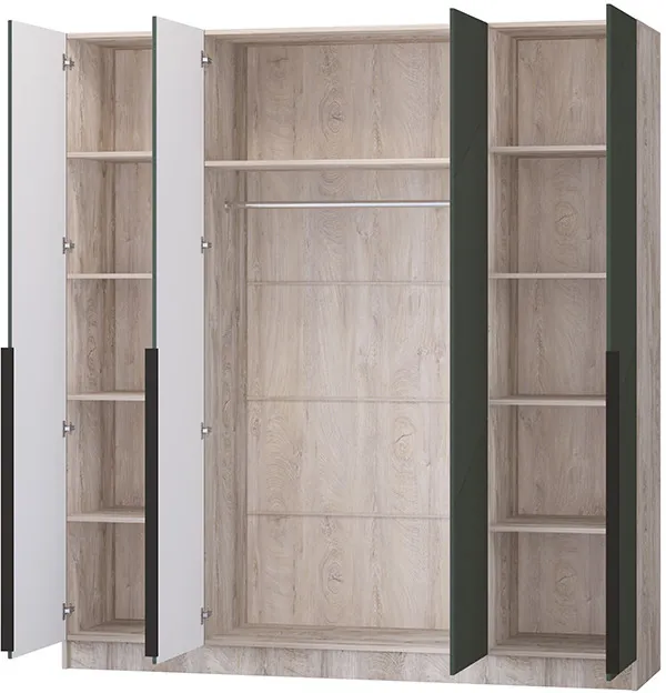 Шкаф Авис 2,0, Дуб эндгрейн/Грин