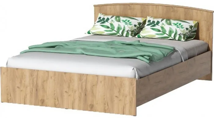 Кровать арт.032, низкий щиток, 160 (Дуб белфорт)