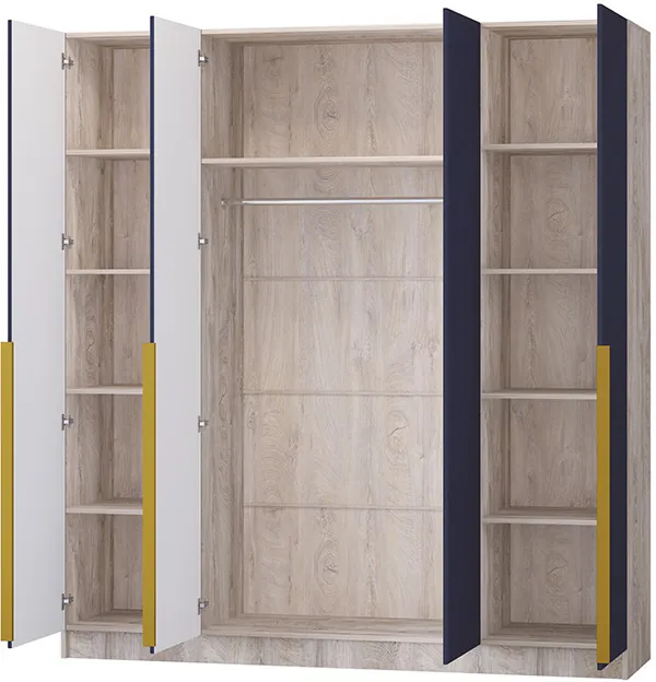 Шкаф Авис 2,0, Дуб эндгрейн/Сапфир