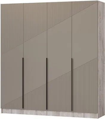 Шкаф Авис 2,0, Дуб эндгрейн/Крема