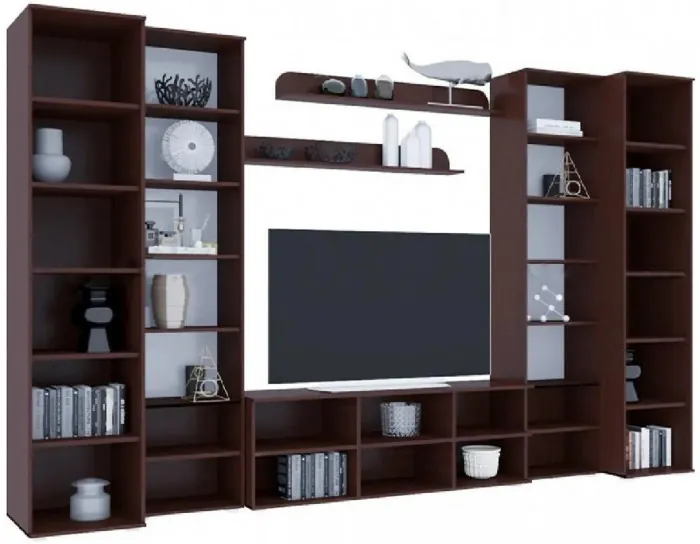 Гостиная Ким, вариант №2 (Венге / Белый глянец)