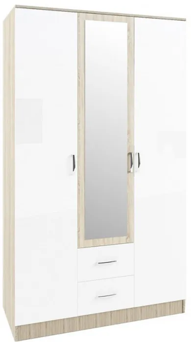 Модульная спальня Софи, композиция 2, Белый глянец/Дуб Сонома