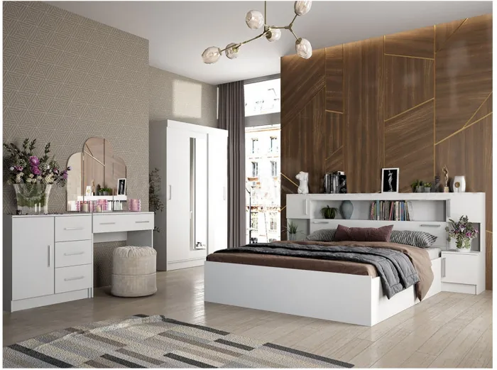 Модульная спальня , композиция 2 (Венге / дуб беленый)