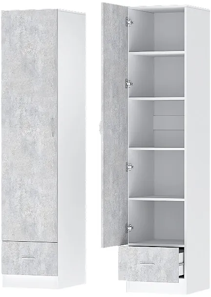 Детская комната Бриз ЛДСП, набор 5, Белый/Цемент светлый