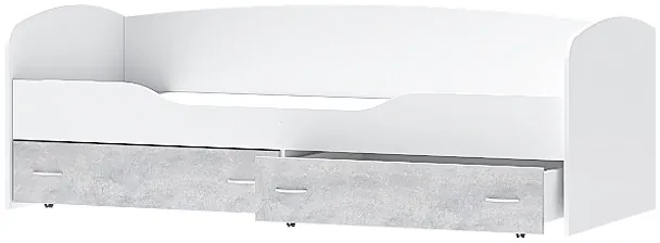 Детская комната Бриз ЛДСП, набор 5, Белый/Цемент светлый