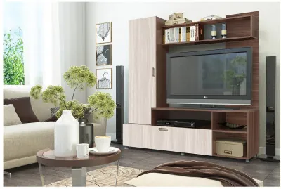 Гостиная Аллегро 8 (Ясень шимо темный / светлый)