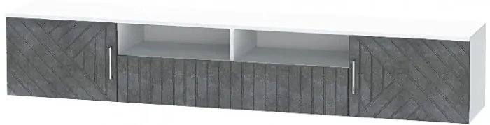 Тумба-3 под ТВ подвесная "Иннэс-7", Белый/Бетон графит