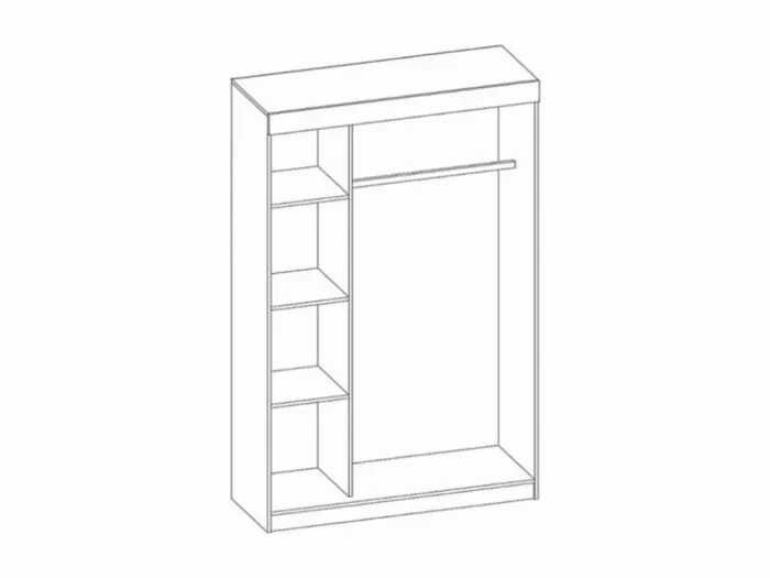 Бася Шкаф-купе, венге / дуб беленый