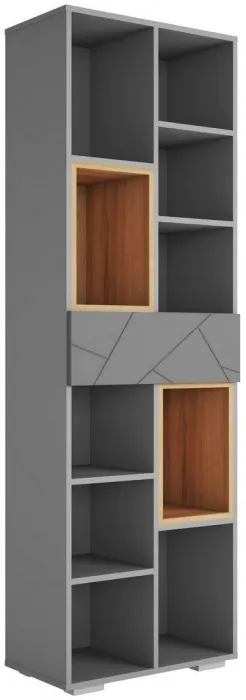 ГРАНЖ Стеллаж СЖ-001 (Белый (Шагрень)/Крафт золотой / Белый софт)