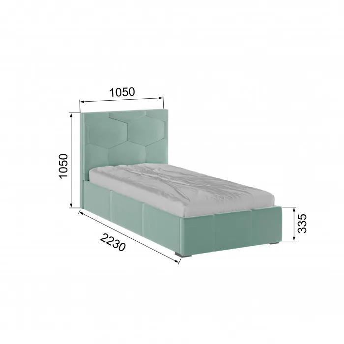 Манука Кровать интерьерная 900 мятный, ПМ