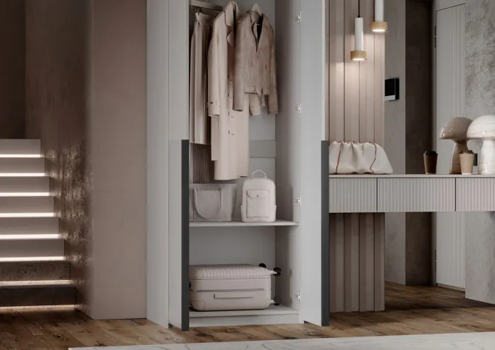 Тумба косметическая со шкафом 2х-ств Марвэл, Кашемир