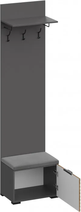 Модульная Прихожая Ома, набор №1, Графит/Дуб Тортуга, Simple 27