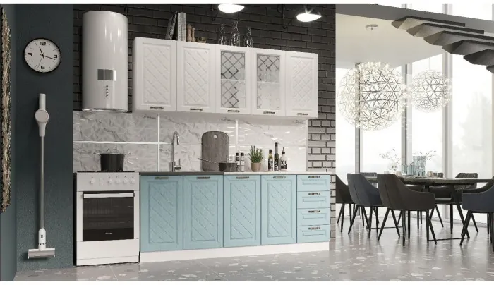 Кухня МДФ Агава 2000, Акация белая/Моренга