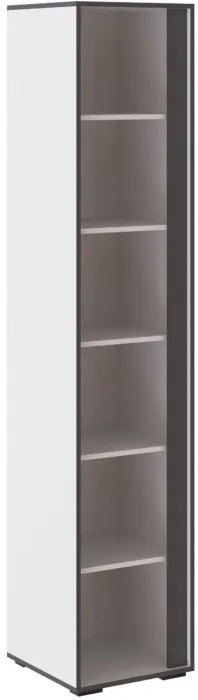 Асцелла Пенал закрытый белый/графит серый