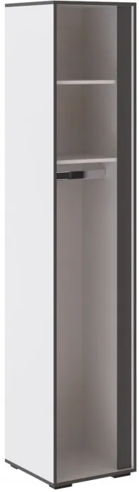 Асцелла Пенал закрытый белый/графит серый