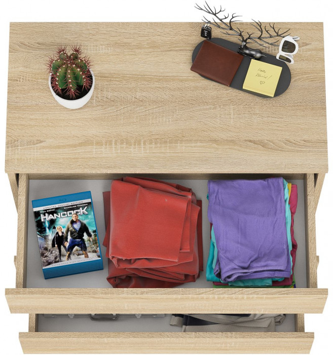 Мори Комод МК800.1, цвет дуб сонома, ШхГхВ 80,4х41х73 см.