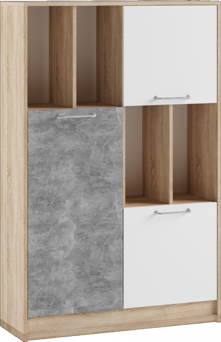 Модульная подростковая спальня Колибри-Лофт, набор 2, Дуб сонома/Ателье светлое