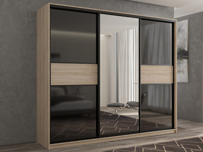 Шкаф-купе Кааппи 9 Сонома Светлый 210х45х230 см