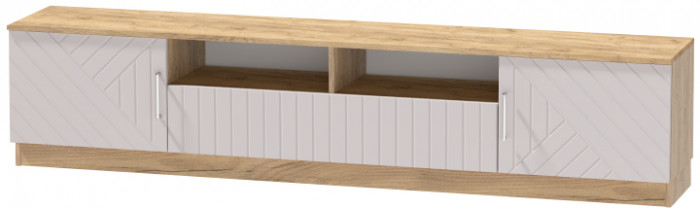 Тумба-3 под ТВ напольная "Иннэс-7", Крафт золотой/Грэй софт