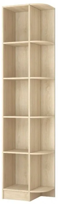 Мадлен Шкаф торцевой дуб сонома/МДФ дуб шале серебро