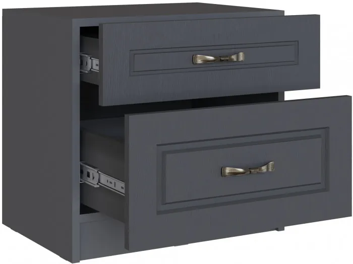 Тумба прикроватная Апполия, Графит серый/Лунный кратер
