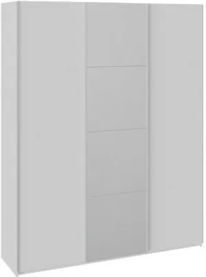 Траст СШК 2.180.60-11.13.11 Шкаф-купе 3-х дверный (1800x580x2300) (Белый снег,Белый снег/Зеркало/Белый снег)