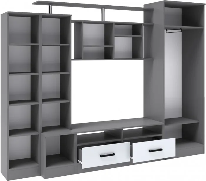 Гостиная Оскар-5, Графит серый/Камень серый